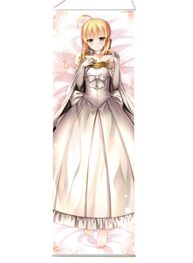 fate/stay night Saber远坂凛动漫挂画海报卷轴布画等身挂画定制