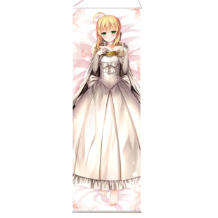 fate/stay night Saber远坂凛动漫挂画海报卷轴布画等身挂画定制