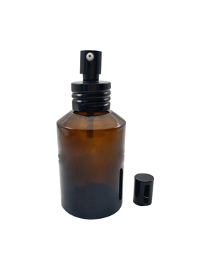 高档茶色斜肩玻璃瓶化妆品