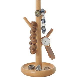 实木手串架家用收纳首饰架玄关挂钥匙架子戒指架手链架道具饰品架