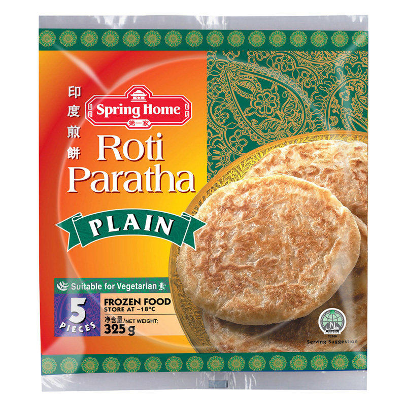 清真认证 新加坡原装进口第一家原味印度煎饼325g 清真手抓饼5片
