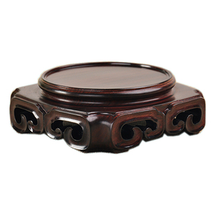 实木非洲酸枝盆景香炉摆件底座茶壶底座奇石玉器花瓶葫芦天圆地方