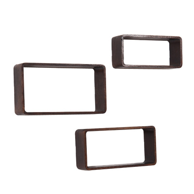 简约现代博古架实木中式壁挂式多宝阁挂墙茶壶架子摆架古董置物架