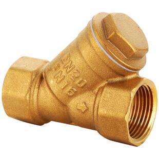 黄铜加厚过滤器增压水泵中央空调暖气管道Y型过滤阀门4分6分1寸