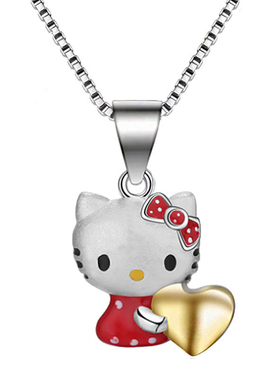 925纯银hellokitty3d银饰银吊坠