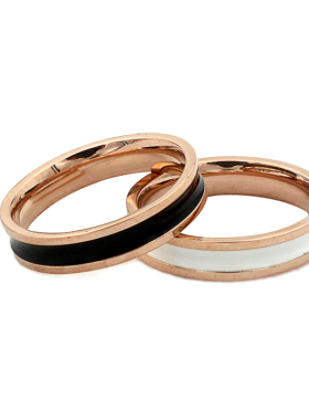 日韩风镀18k玫瑰金钛钢首饰品