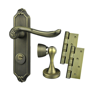 德国EKF伊可夫三件套仿古铜青古铜房门锁简欧美式田园风格室内锁