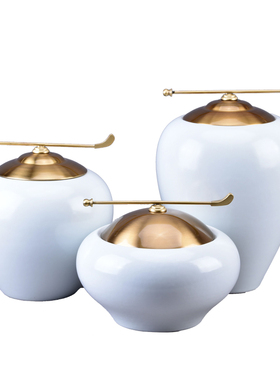 新中式陶瓷罐玄关软装摆件