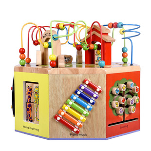 大八面绕珠百宝箱早教儿童多功能手眼协调玩具益智智力动脑一岁半