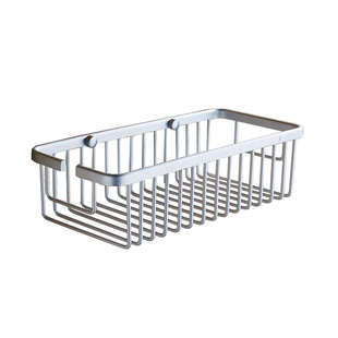 太空铝卫生间免打孔置物架 浴室单层厨房加深方形网篮收纳架 层架