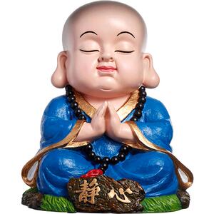新中式风小和尚弥勒佛供奉摆件