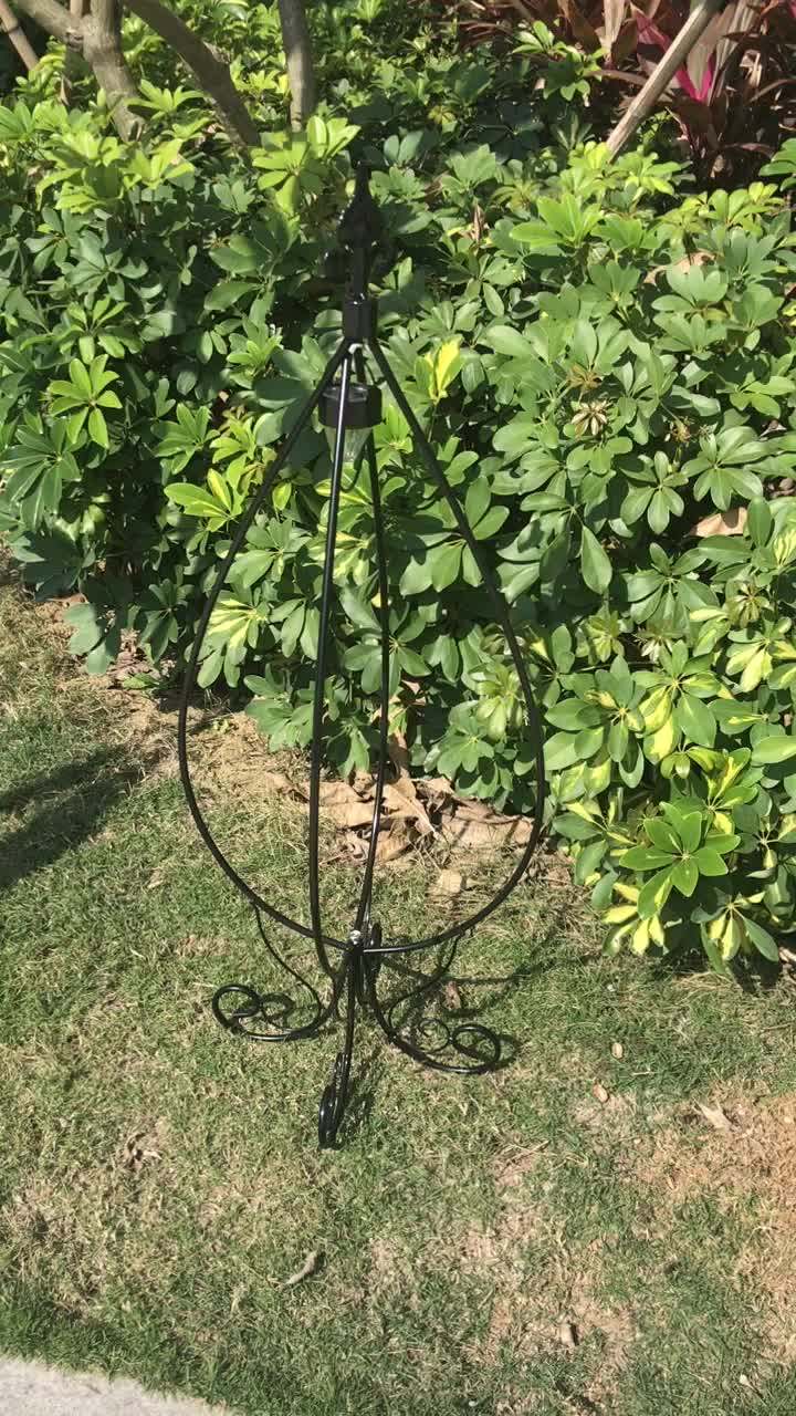 Hanging Basket Garden Solar Light Modern Metal Plant Stand Buy