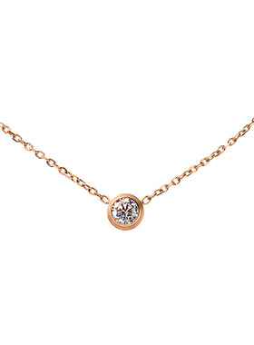 彩金单钻配饰锁骨链唐嫣同款