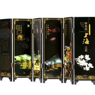 千里江山图桌面小屏风摆件迷你仿古故宫文创中国风特色礼物送老外