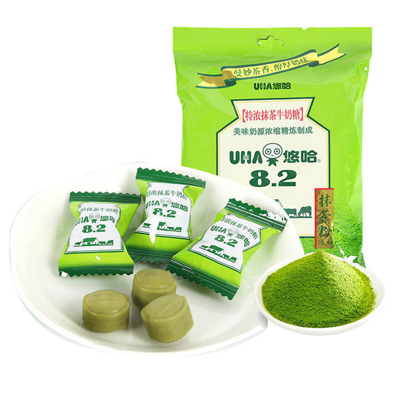 悠哈抹茶结婚袋装特浓牛奶糖