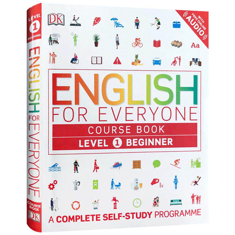 进口英文原版DK系列人人学英语初级English for Everyone Course Book Level 1入门词汇量积累技能提升englishforeveryone