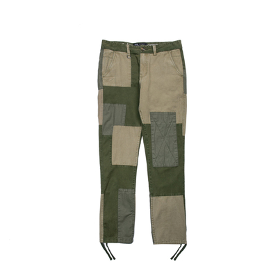 publish做旧补丁拼接绑带工装裤