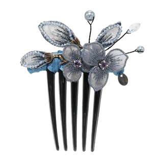 CHRIST/克丽斯汀新品 刺绣花朵发夹插梳日韩盘发发梳头饰