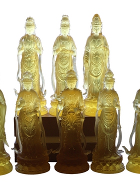 摆件工艺品寺院菩萨琉璃佛像