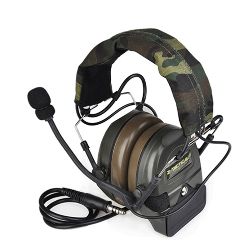 元素Comtac-I 电子抗噪自动拾音对讲机耳机户外运动战术耳机Z 054