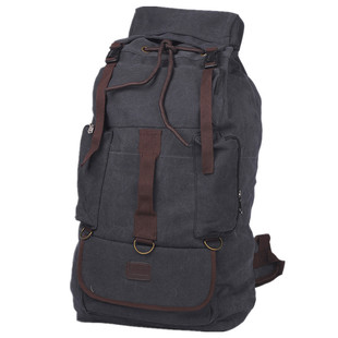 110L帆布超大容量背包男复古大号旅行双肩打工背囊户外登山帐篷包