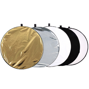 30cm便携反光板柔光板折叠二合一五合一遮光板摄影补光打光板支架拍照外拍拍摄人像直播影棚专用小型金银迷你