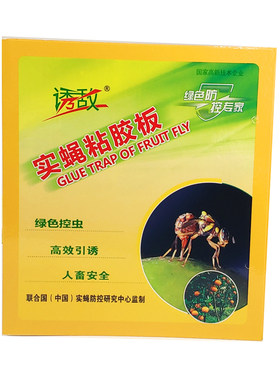 双面粘虫板针蜂粘胶板农用黄板果蝇贴引诱剂桔小实蝇果实蝇诱粘
