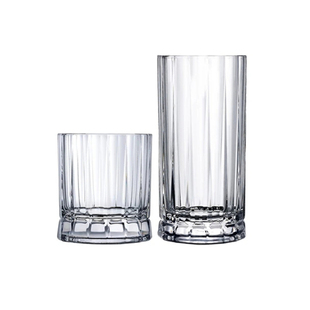 酒吧调酒 竖纹钻石底威士忌杯柯林杯古典杯鸡尾酒杯刻花杯ROCK杯