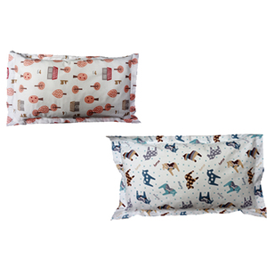 纯棉枕套无荧光高支枕头套皮儿童幼儿园学生卡通棉布优等品黄梨