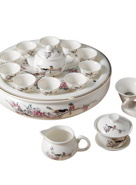 陶瓷大号泡茶带茶盘整套功夫茶具
