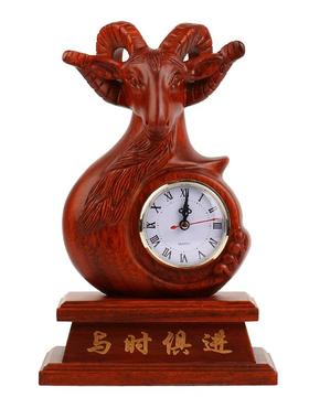 座钟东阳木雕生肖创意工艺品