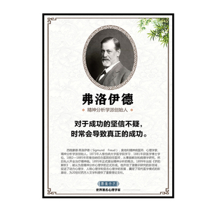 心理室辅导室挂画心理学家名人介绍展板有框画