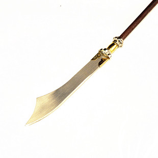 1比6古代兵器模型檀木杆长柄破风刀关公青龙偃月刀大刀兵人玩具