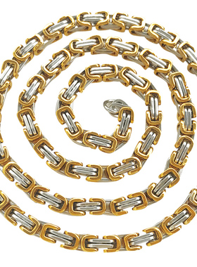 圣骑士钛钢牛仔链男士粗款大项链