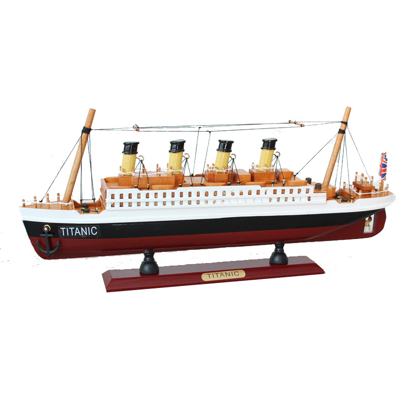 泰坦尼克号模型木质帆船装饰品客厅仿真游轮成品轮船精品家居摆件