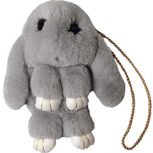 韩国网红装死小兔子毛绒背包儿童兔玩偶双肩包女生单肩斜挎包公仔