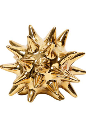 轻奢风金属黄铜色家居客厅刺球