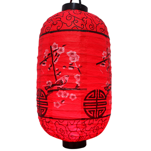 中国风新年装饰灯泡发光冬瓜装挂饰电池红元宵古风乔迁中秋纸灯笼