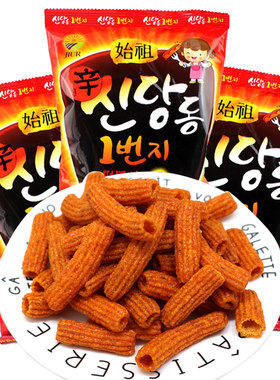韩国进口九日甜辣炒年糕条100g*3袋 味祖打糕条膨化零食小吃包邮