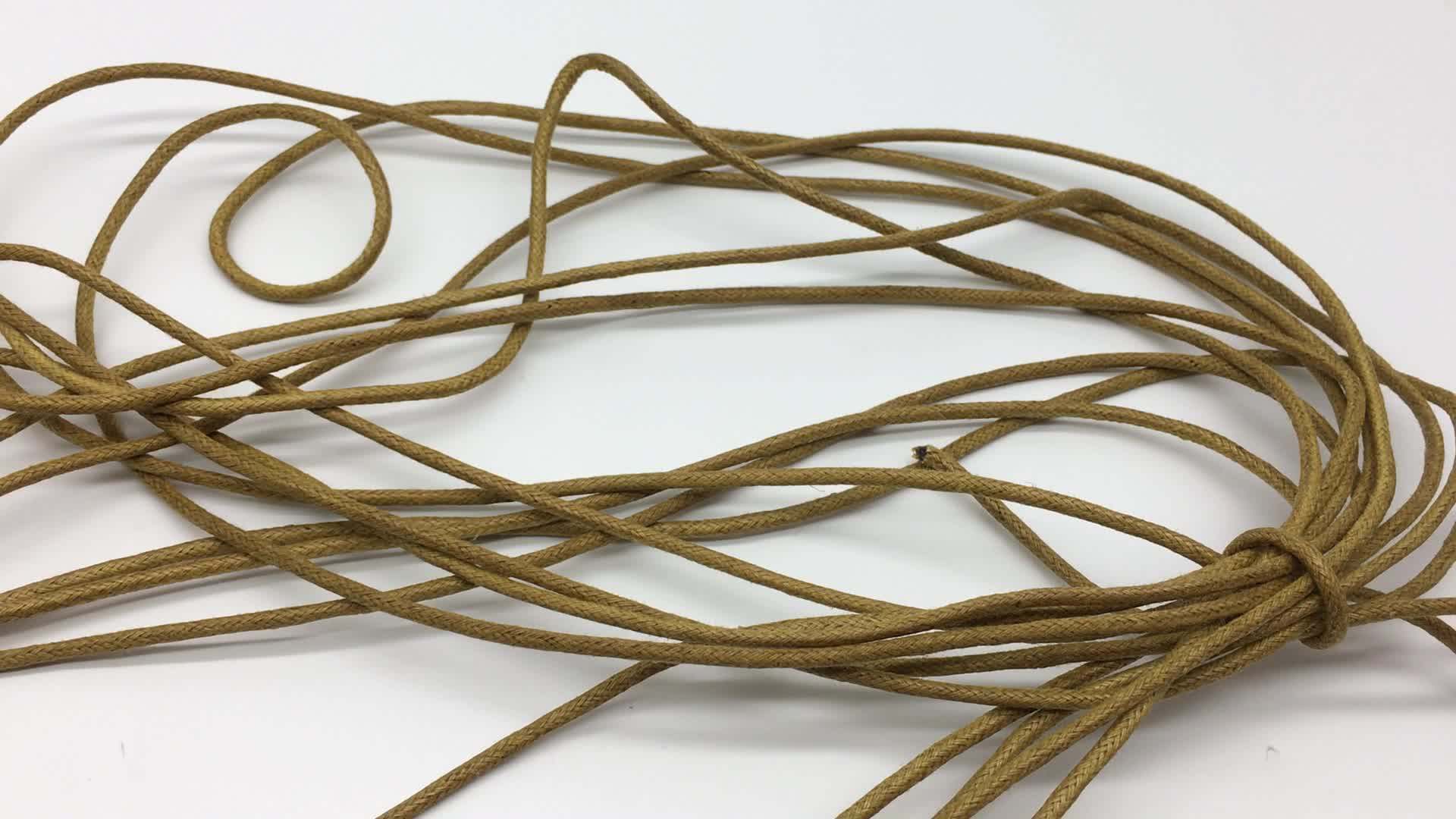 Customized Waxed Cotton Rope Cord Buy Braided Waxed Cotton Cord