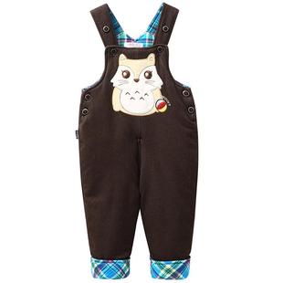 小数点童装宝宝背带裤冬男童儿童加棉加厚保暖休闲长裤子断码清货