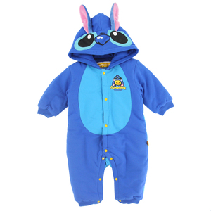 婴儿连体衣加厚保暖新生儿衣服夹棉哈衣73码百天宝宝造型外出爬服