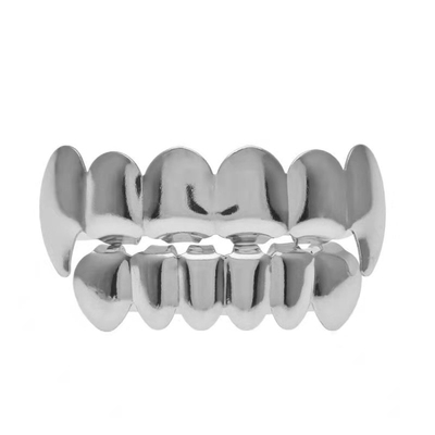 热卖HIPHOP嘻哈金牙套Teeth Grillz 嘻哈银牙套牙饰品