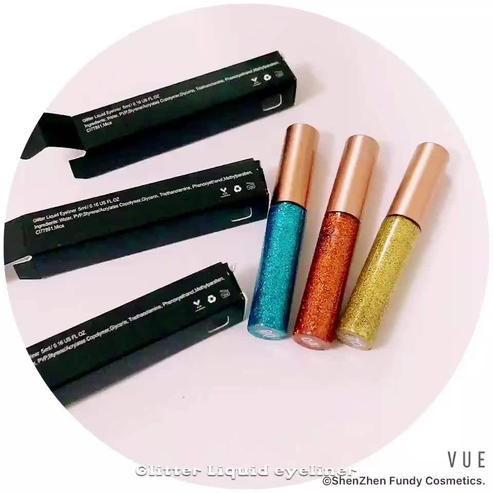 Oem Shiny Liquid Glitter Eyeshadow Eye Liner Makeup Private Label