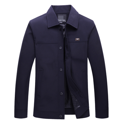 中老年人爸爸装夹克衫翻领冬季