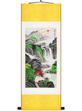 卷轴画福地安居图挂画