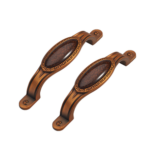 欧式黄古铜抽屉拉手明装衣柜门把手现代简约柜子柜门橱柜陶瓷五金