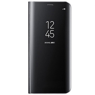 适用于智能翻盖三星s9+plus手机壳官方原装s8十手机套s9保护套立式镜面皮套全包防摔高档商务男女情侣款创意
