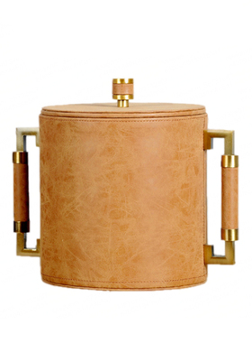 新古典风书房皮质金属橘色首饰盒