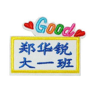 名字贴刺绣可缝 学生缝制款幼儿园校服可贴免缝衣服贴布贴姓名贴
